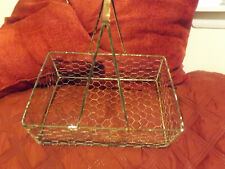 Vintage chicken wire mesh woven/welded basket, used for sale  Shipping to South Africa