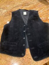 Colete de couro Old Navy Clothing Company masculino camurça preta ligeiramente usado tamanho M comprar usado  Enviando para Brazil