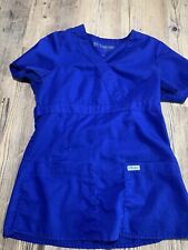 Greys Anatomy Blue Womens Scrub Top Size Xtra Small V Neck with pockets, used for sale  Shipping to South Africa