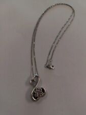 Jane Seymour Open Hearts Sterling Silver Diamond Paw Print Pendant Necklace 17.5 for sale  Bolivar