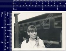Used, 1964 Woman Smoking Cigarette on Train Station Lady Smoke Vintage Photo Original for sale  Shipping to South Africa
