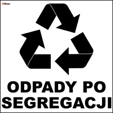 Naklejka kosz znak segregacja odpadów ZMIESZANE LIBRES POLSKA SP  na sprzedaż  PL