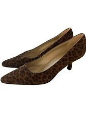 leopard print kitten heel shoes for sale  WISBECH
