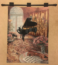 Lena Liu Tapestry Music Room Baby Grand Piano and Violin Tapestry Wall Hanging for sale  Shipping to South Africa