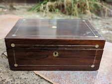 Linda caixa de joias de madeira incrustada de madrepérola ou caixa de lembrança, usado comprar usado  Enviando para Brazil