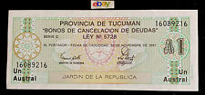 Billete de banco Argentina-Provincia de Tucumán 1 Austral 1991 UNC ¡¡¡ENVÍO GRATUITO!!!¡! segunda mano  Embacar hacia Argentina
