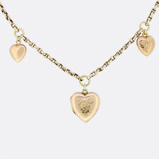 Gold charm necklace for sale  LONDON