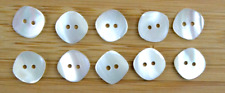 10 Mother of Pearl Buttons 15 x 15 mm P41 for sale  Shipping to South Africa