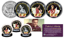 Elvis Presley maior Concertos JFK meio dólar 3 Conjunto De Moedas - - Oficialmente Licenciado comprar usado  Enviando para Brazil
