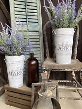 Vaso/plantador de flores galvinizado upcycled decoração rústica para fazenda (1) comprar usado  Enviando para Brazil