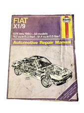 Fiat X-1/9 1974-1980 Manual de reparación de taller Diagramas de cableado Guía del motor DYI segunda mano  Embacar hacia Argentina