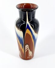 Vtg Bulgarian Pottery 8” Vase Drip Glaze Trojan Ceramics Swirled Design for sale  Shipping to South Africa