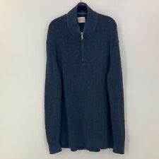 Suéter masculino Tommy Bahama malha pescoço simulado 1/4 zíper algodão tamanho XL azul comprar usado  Enviando para Brazil