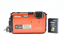 Câmera Digital Nikon Coolpix AW100 16MP com Zoom 5x Laranja #076 comprar usado  Enviando para Brazil