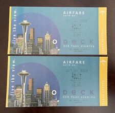 TALÓN DE BOLETO PASAJE AÉREO SEATTLE WA PLATAFORMA AGUJA ESPACIAL OCT 24 2003 - RARO (2) segunda mano  Embacar hacia Argentina