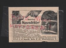 BERLIN, advertising 1917, L. M. Baginski nose shaper Zello for sale  Shipping to South Africa