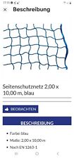 Seitenschutznetz 10m blau gebraucht kaufen  Steinau