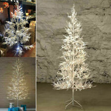 Pre-Lit Winter 6Ft White Snowing Effect Twig Tree 150 LED Lights Xmas Decoration for sale  GLASGOW