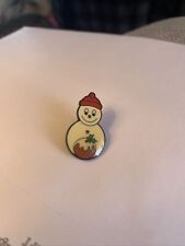 Snowman pin badge for sale  CLEVEDON