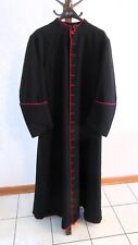 RJ TOOMEY BLACK W/ RED TRIM YEAR-ROUNDER CATHOLIC PRIEST CASSOCK for sale  Shipping to South Africa