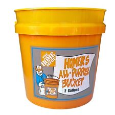 Used, 2 Gallon Home Depot Homer Utility Bucket Lets Do This  ULTRA RARE Pail for sale  Shipping to South Africa