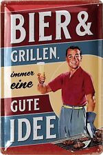 Retro blechschild bier gebraucht kaufen  Berlin
