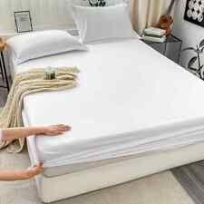 Fitted Sheet withPillowcase Soft Bed Linen Elastic Bedsheet Breathable Bed Cover, used for sale  Shipping to South Africa