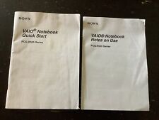 2 manuais de computador Sony VAIO notebook início rápido e notas de uso PCG-R505 Series comprar usado  Enviando para Brazil