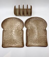 Carlton Ware Hovis Porcelain 4-Slice Toast Rack & x2 Toast Shaped Plates for sale  Shipping to South Africa