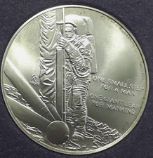 1969 Franklin Mint First Step on the Moon Eyewitness Ster Silver Art Medal P2813 for sale  Houston