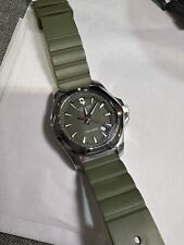 Reloj para hombre Victorinox 241683 Swiss Army I.N.O.X esfera negra correa de goma verde, usado segunda mano  Embacar hacia Argentina