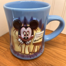 Caneca de café Walt Disney World Mickey Mouse "Starring Tonight" 3D azul, usado comprar usado  Enviando para Brazil