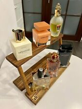 Soporte de madera de nogal para fragancias en 2 niveles para gran exhibición de colección de perfumes segunda mano  Embacar hacia Argentina