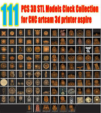 NEW 111 pcs 3D Model STL Clock Collection for CNC Router Artcam Aspire  myynnissä  Leverans till Finland