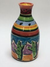 #2 Mary Rose Young 1992 Signed Studio Pottery 5” Vase Colourful Hand Painted VGC, used for sale  TOTNES