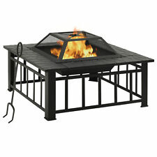 Used, Tidyard Garden Fire Pit with Poker and Mesh Cover Steel Wood Burning R5K0 for sale  Shipping to South Africa