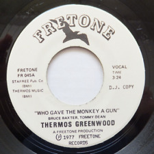 Thermos Greenwood FRETONE 45 DJ Promo Who Dave the Monkey una Gun, usado segunda mano  Embacar hacia Argentina