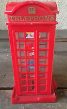 British Telephone Booth Plastic Red Still Bank London CUTE Phone Book Call Box for sale  Shipping to Canada
