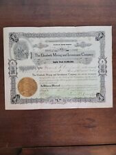 Raro Antiguo Certificado de Stock 1908 Elizabeth Mining And Investment Comp segunda mano  Embacar hacia Argentina