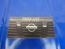 Nissan price list for sale  NEWCASTLE UPON TYNE