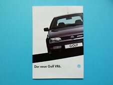 Prospekt / Katalog / Brochure VW Golf VR6 III (3) - 09/91, usado comprar usado  Enviando para Brazil