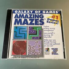 Amazing Mazes Galaxy of Games CD ROM PC Software Video Game VG+, used for sale  Shipping to South Africa