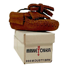 Used, Minnetonka Moccasin Keychain 998M Dusty Brown Original Box Vintage Leather Suede for sale  Shipping to South Africa