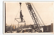 Cartão postal masculino moinho de madeira de trabalho ~ registro RPPC guindaste de construção -P4 comprar usado  Enviando para Brazil