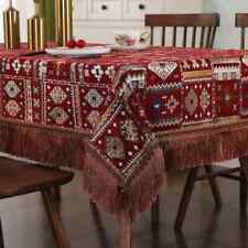Chenille Tablecloth Retro Ethnic Embroidery Table Clothes Classical Deskcover for sale  Shipping to South Africa