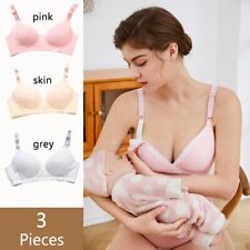 Used, 3 Pcs Wirefree Clothing Cotton Breastfeeding Bra for Pregnant Women Underwear for sale  Shipping to South Africa