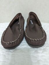 Minnetonka Women's Round Toe Moccasins Mules  Brown Size 9, used for sale  Shipping to South Africa