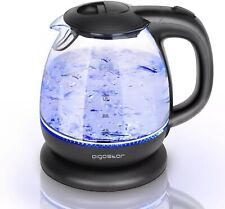 Used, Aigostar Small Electric Kettle, 1.0L Black Glass Kettle Cordless, Compact Mini for sale  Shipping to South Africa