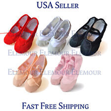 Girls Womens Ballet Dance Shoes Fitness Gymnastics Shoes Canvas US Seller for sale  Shipping to South Africa