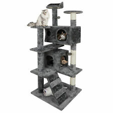 Used, 53" Sturdy Cat Tree Tower Activity Center Large Playing House Condo Rest Cat for sale  USA